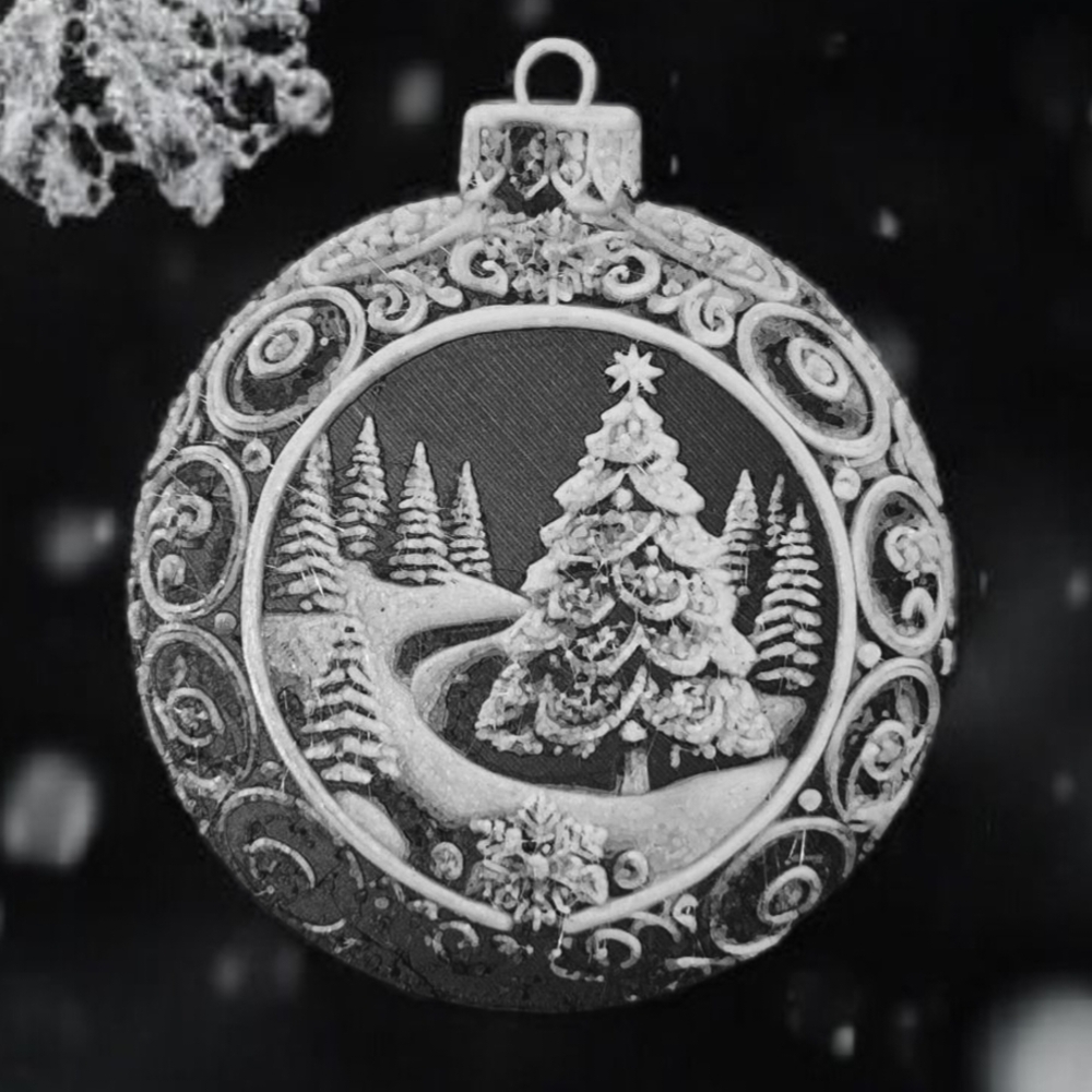 Handmade 3D Winter Scene Ornament NWOT